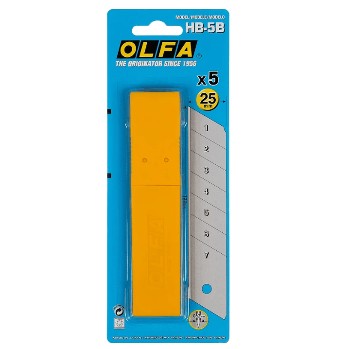 OLFA  25 х 126 х 0.7 мм, 5 шт, сегментированные лезвия