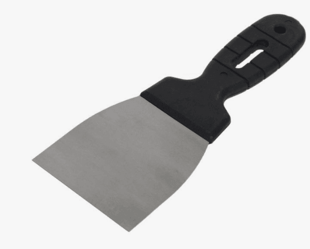 Шпательная лопатка нержавеющая сталь 80мм пласт. рукоятка Сибиртех