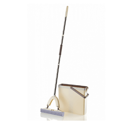 Набор для уборки МОП с самовыжимающейся ПВА шваброй.