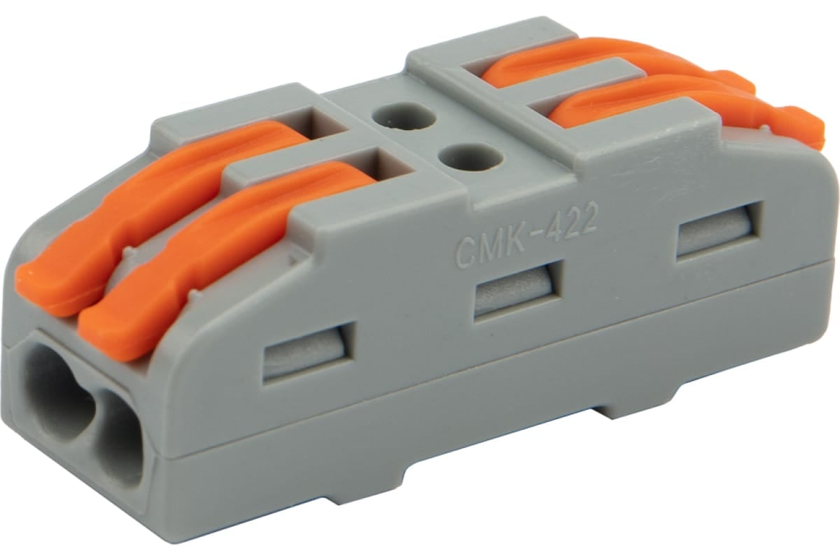 Клемма СМК проходная с рычаг.2х2 отвер. Smartbuy 0.8-4мм (шт)