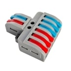 Клемма СМК проходная с рычаг.2х6 отвер. LEEK 0.8-4мм (шт)