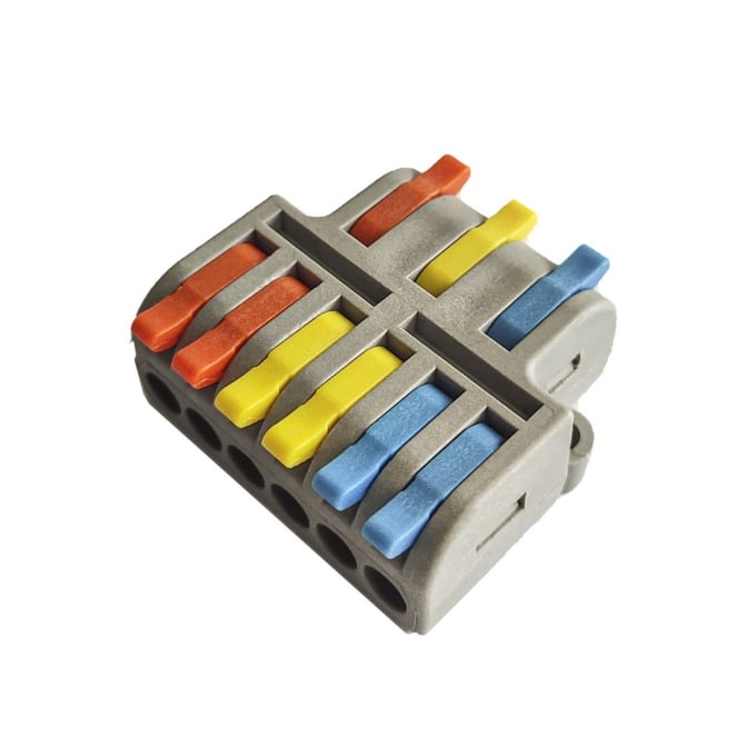 Клемма СМК проходная с рычаг.3х6 отвер. Smartbuy 0.8-4мм (шт)