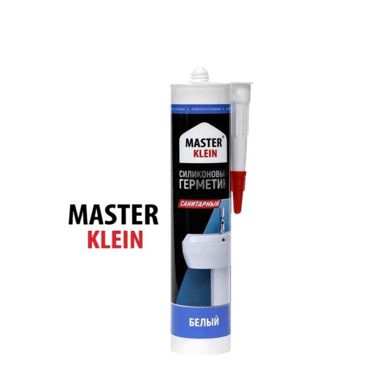 Герметик санитарный Master Klein силиконовый белый  (картридж) 280мл/440гр, 4604394003171