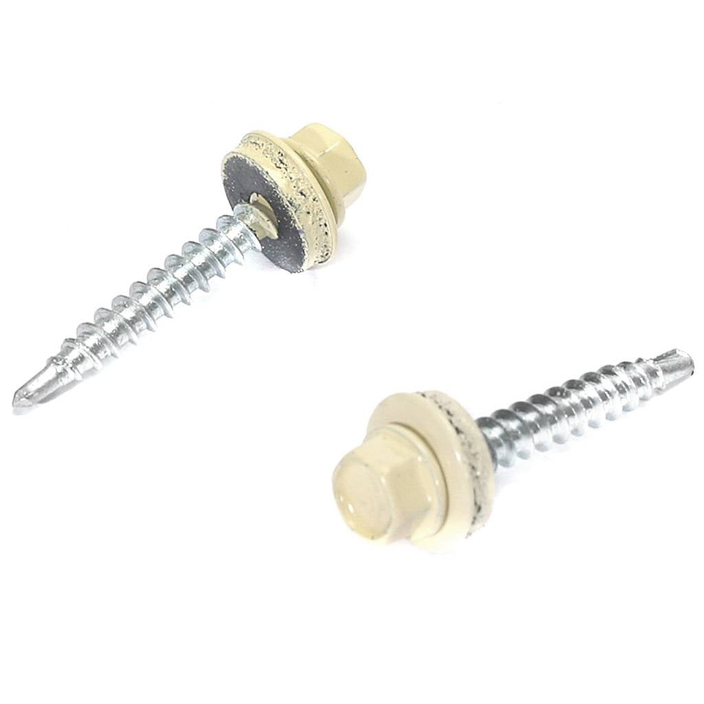 Саморез кровельный Daxmer мет/мет 5,5*19 RAL 1014 слоновая кость (шт)