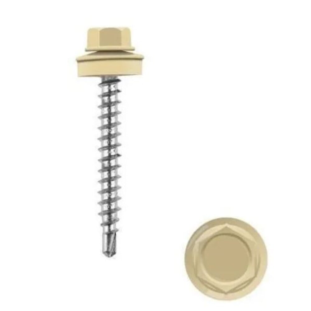 Саморез кровельный Daxmer мет/мет 5,5*25 RAL 1014 слоновая кость (шт)