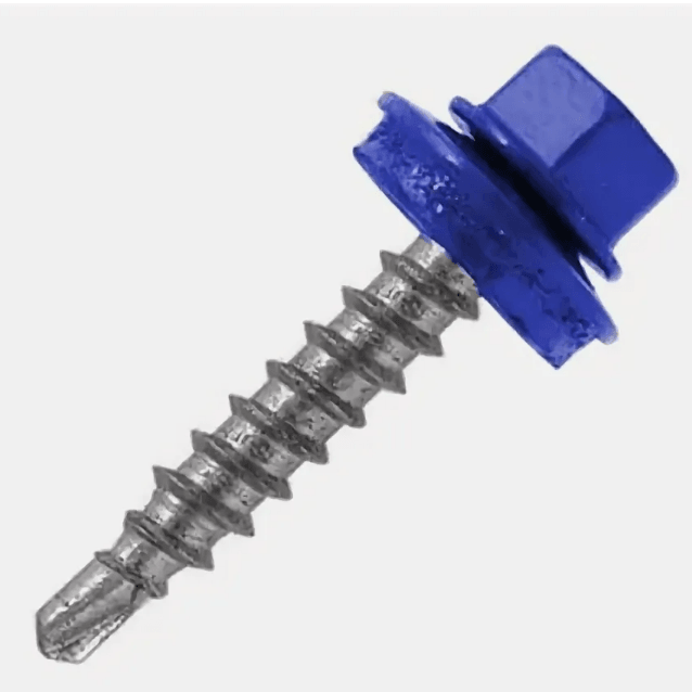 Саморез кровельный цинк  5,5 х 25 RAL 5005 синий (шт)