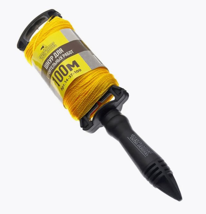 Шнур разметочный для строительных работ на катушке 100м, ЧЕГЛОК (м)