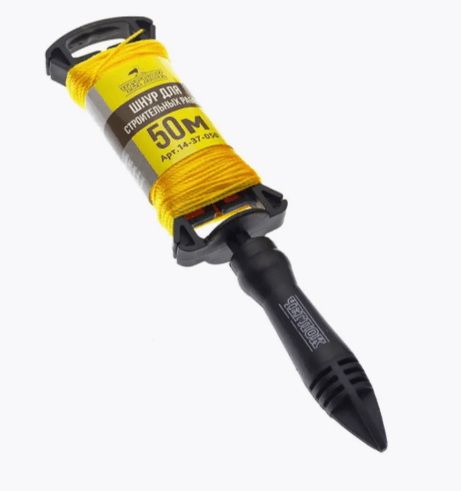 Шнур разметочный для строительных работ на катушке  50м, ЧЕГЛОК (м)