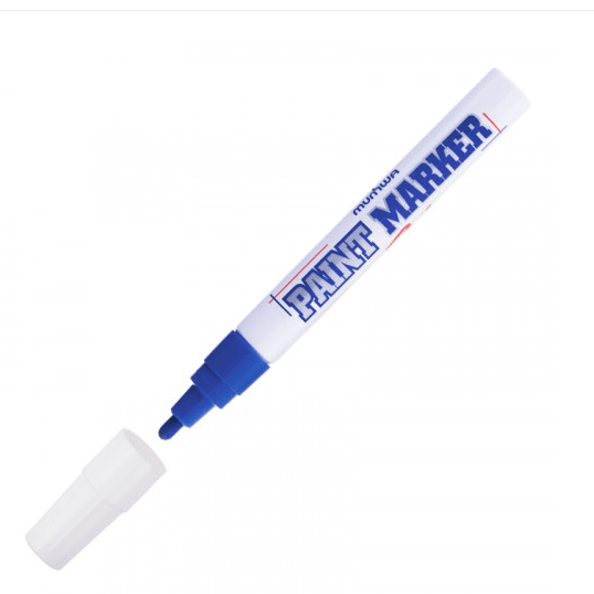 Маркер-краска цвет синий, ширина линии 2-4мм ( шт)