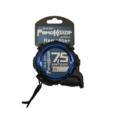 Рулетка "RemoStar" магнит. обрез. усиленная лента, автостоп(7,5х25 мм)(шт)