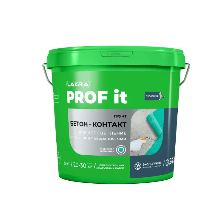 ЛАКРА Бетон-контакт грунт PROF IT 6 кг./72
