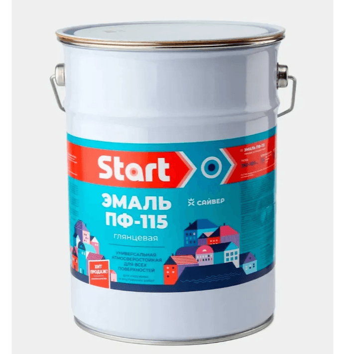 СТАРТ эмаль ПФ-115 зеленый 5 кг. /3