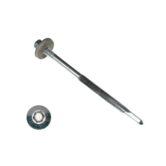 Саморез для крепления сэндвич панелей, сверло, цинк 6,3х5,5х280 (шт)