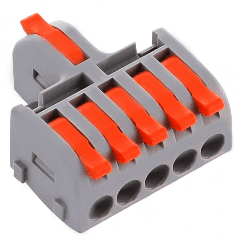 Клемма СМК проходная с рычаг.1х5 отвер. Smartbuy 0.8-4мм (шт)