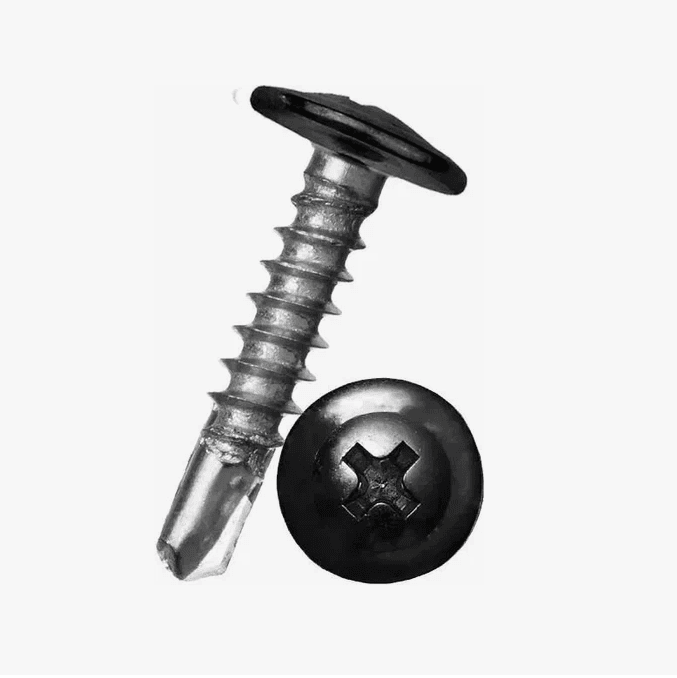 Саморез ПШ со сверлом 4.2*13 мм (9005) Черный янтарь (шт)