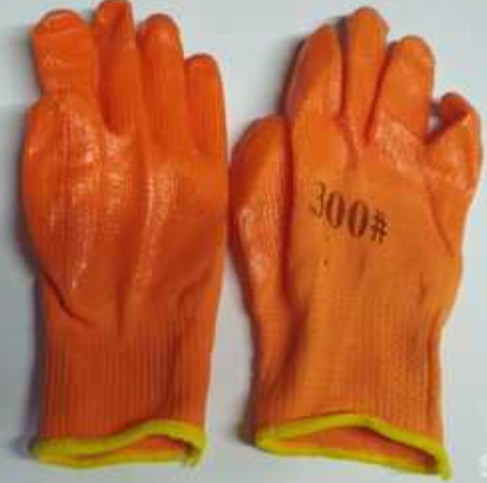 Перчатки  вспенен. оранжевые прорезин покрыт.(пар)