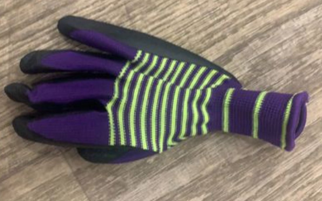 Перчатки нейлон полоска обливные цвет микс (Пчелка) (пар)