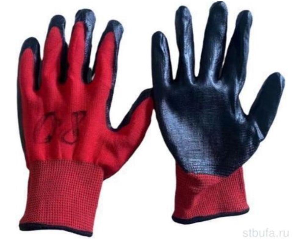 Перчатки нейлон черно-красные оригинал (пар)