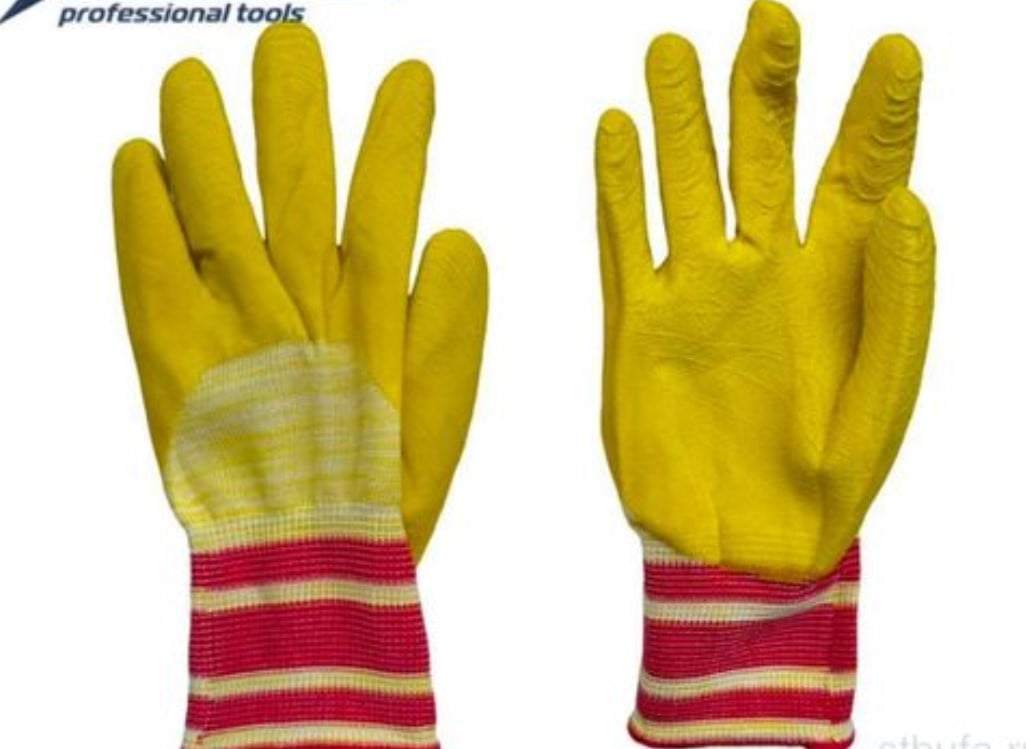 Перчатки нейлон вспен.плотный нитрил.облив ,ЛЕТО  (пар)