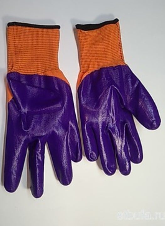Перчатки облив. нейлон.баклажан ЛЕТО (пар)