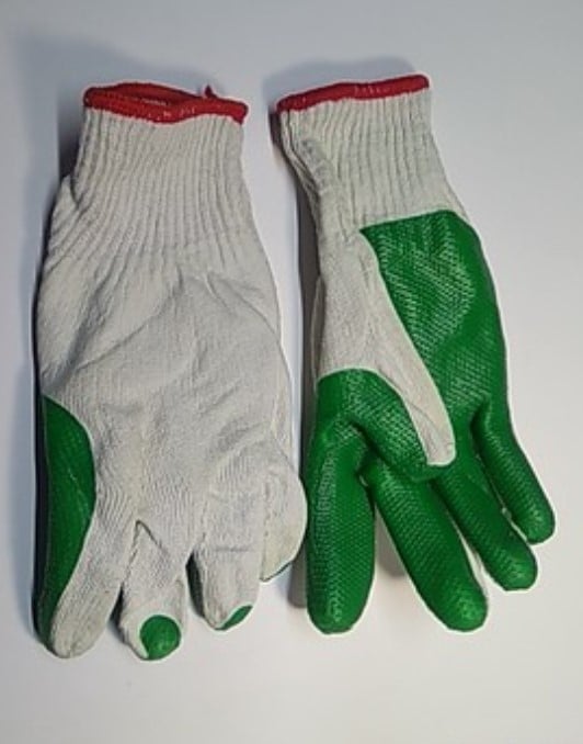 Перчатки прорезин. зел-оранж ЭКСТРА кирпич (пар)