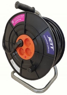 Удлинитель-катушка ДЖЕТТ 4гн. 70м б/з ПВС 2х0,75 оранжевый (шт)