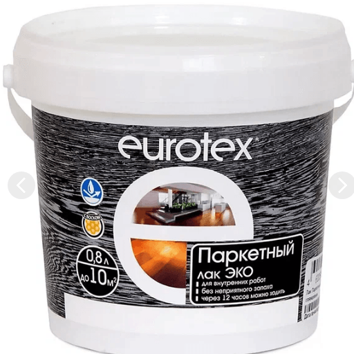 Eurotex-ЭКО лак паркетный матовый 0,8 кг./6