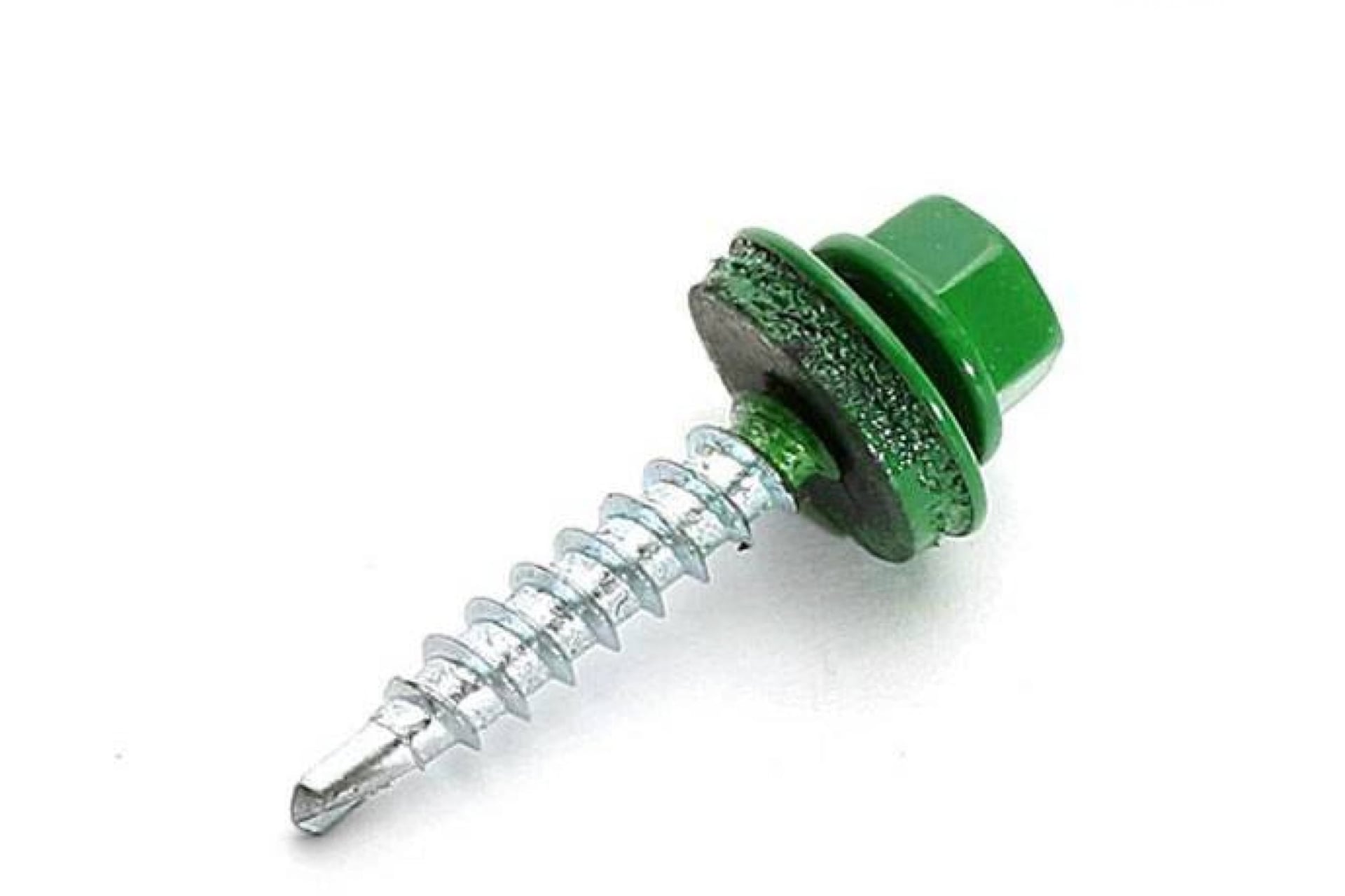 Саморез кровельный цинк  5,5 х 19 RAL 6002 зеленый лист (шт)