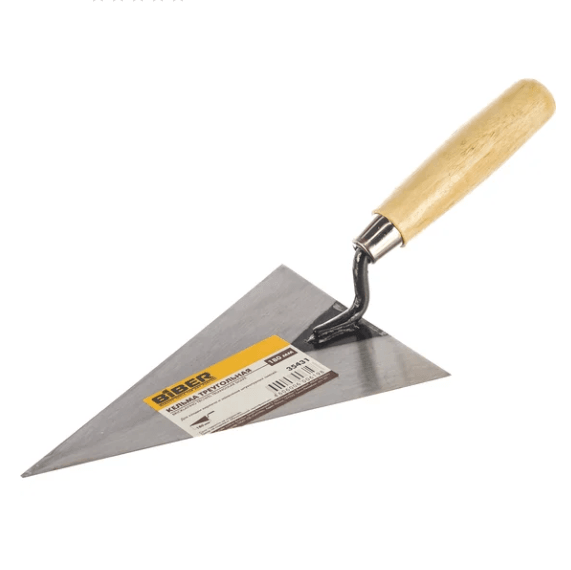 БИБЕР 35432 Кельма треугольная  дер. рукоятка 200 мм  (шт)