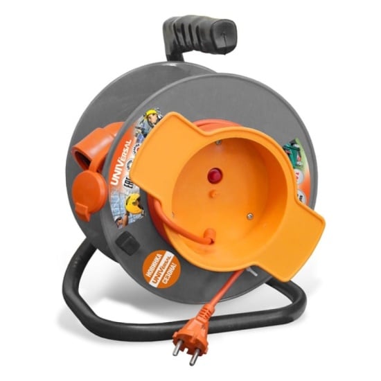 Удлинитель-катушка UNIVersal"У10-028, 1 гн 20 м б/з ПВС 2х0,75,(шт)