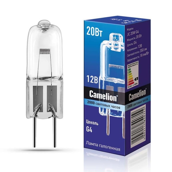 Лампа Camelion галогеновая G4 JC 35W 12V (шт)
