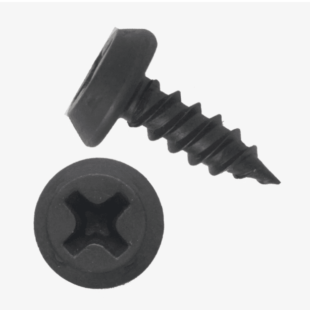 Саморез для крепления профилей полуцилиндр головка, острый, фосф. (черный) 3,5х9,5 (кг)