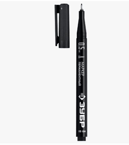 Маркер перманентный 1мм МП-50 черный, ЗУБР шт(06321-2)
