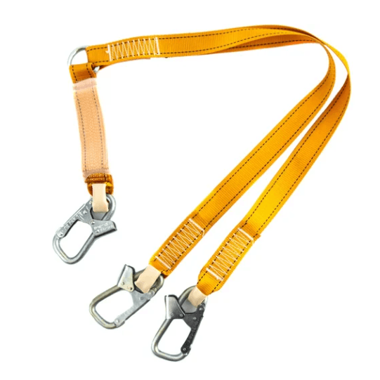 Строп ленточный двойной нерегул. с амортизатором, модель "аАД"3 карабина 1100мм.  Сибиртех