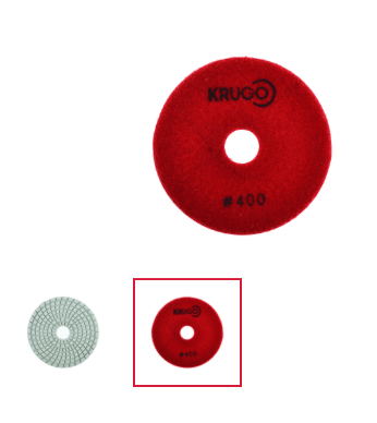 Алмазный гибкий шлиф. круг (черепашка), МОКРЫЙ 100 мм Р400,KRUGO(PPW040400) (шт)