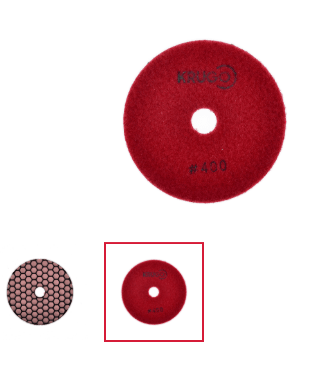 Алмазный гибкий шлиф. круг (черепашка), СУХОЙ100 мм Р400,KRUGO(PPD040400) (шт)