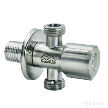 Кран трехпроходной MONOFLEX для подключения стиральных/посудомоечных машин 1/2-1/2-1/2 (шт)