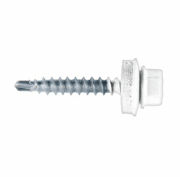 Саморез кровельный цинк  4,8 х 35 RAL 9003 сигнально-белый (шт)