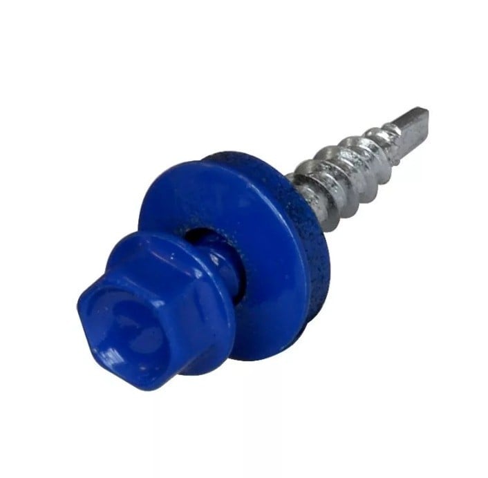 Саморез кровельный цинк  5,5 х 25 RAL 5002 ультрамарин (шт)