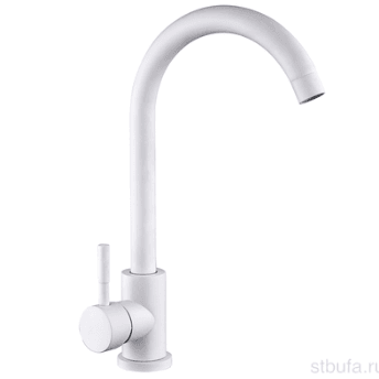 Смеситель для кухни СоюзКран, повор. излив, белый,нерж.сталь SS01-R132 (шт)