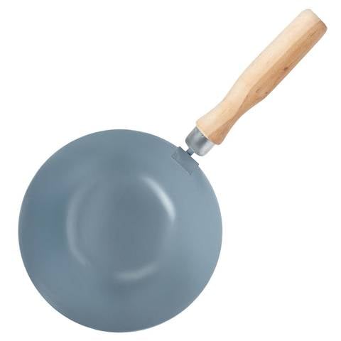 Ковш стальной, порошк. покраска, плоское дно, с крюком, дерев. ручка, 160мм, (шт.)