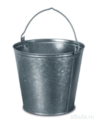 Ведро оцинк 12 л ГОСТ хозяйственное 2 полосы ЛЦ
