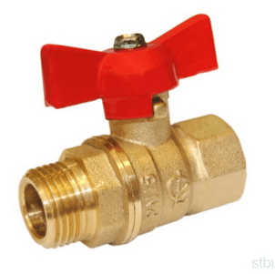 Кран шаровый для воды 1/2" г/ш бабочка 11Б27П1 Стандарт 231 DN15 PN40 ГАЛЛОП (шт)