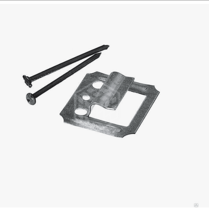 Кляймер №3,5 оцинкованный, с гвоздями, 100шт, (уп.)