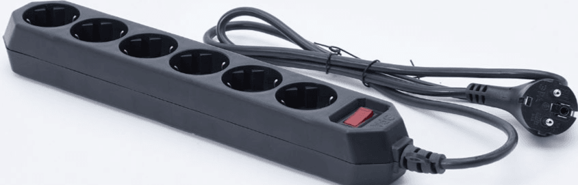 Сетевой фильтр ЭРА USF-N-6es-1.5m 6 гн 3m черный