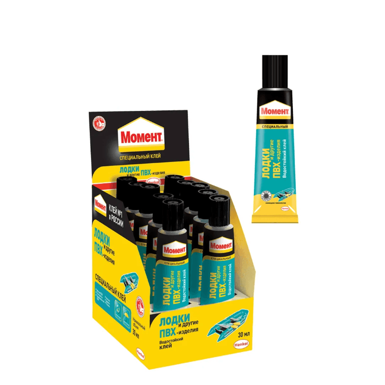 Клей момент для лодок и ПВХ изделий, 30мл в шоу боксе