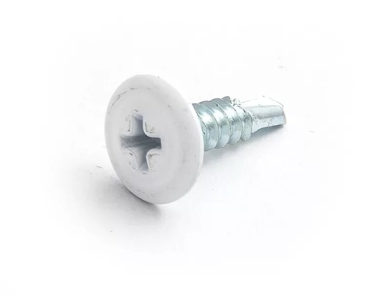Саморез ПШ со сверлом 4.2*16 мм (9003) Сигнальный - белый (шт)