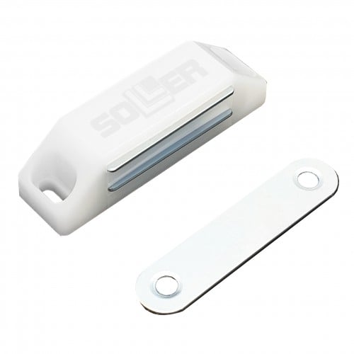 Магнит мебельный SOLLER L-60 15мм белый (шт)