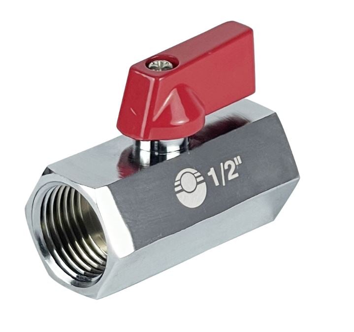 Кран шар. MINI VALFEX ВР1/4"хВР1/4" НИКЕЛИРОВАННЫЙ (160/20) К / шт