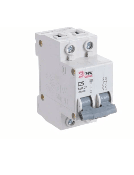 Авт.выкл. ЭРА SIMPLE 2-Р ,25А, ВА47-29 С,4,5кА/12 (шт)